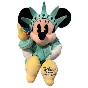 13” like new Minnie Mouse Statue of Liberty Official Disney Store NY Plush